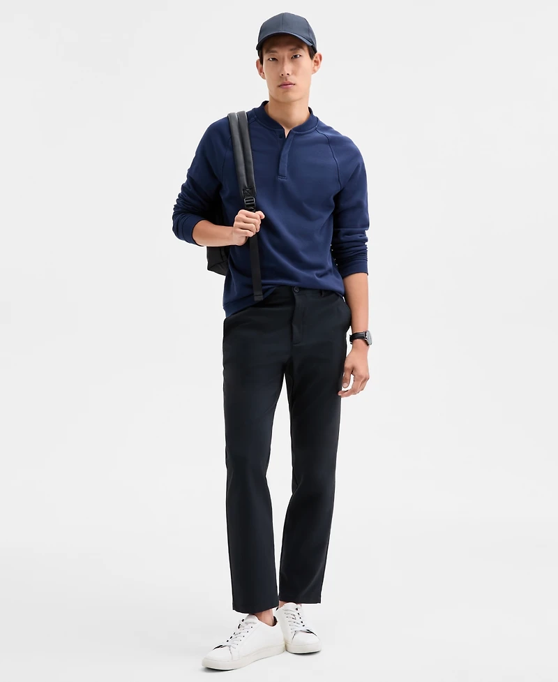 Alfani Men's Long Sleeve Quarter-Snap French Terry Sweatshirt, Macy's Exclusive