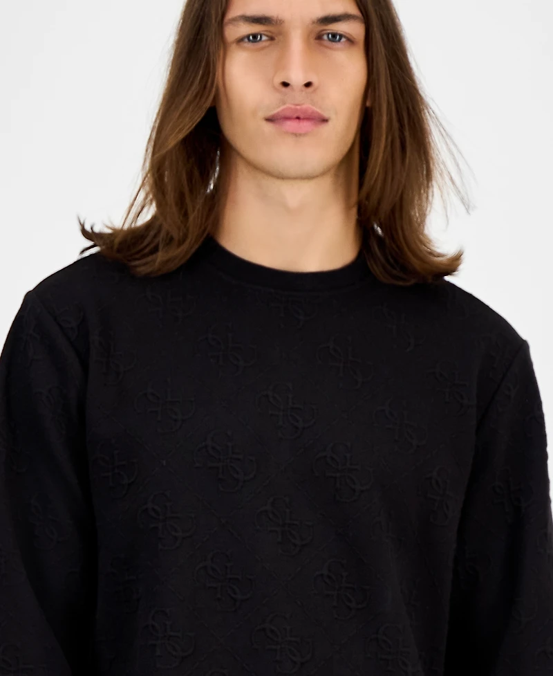 Guess Men's Quattro G Logo Crewneck Sweater