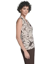 Calvin Klein Women's Petite Printed Sleeveless Cami Top