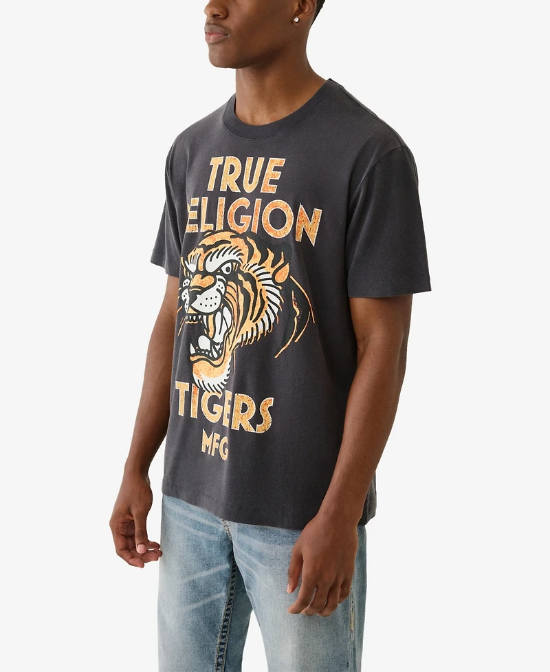 True Religion Men's Tiger Vintage Short Sleeve T-Shirt