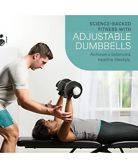 Lifepro Adjustable Dumbbells Set with Rack