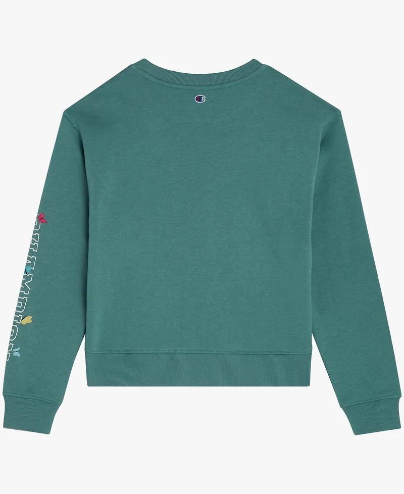 Champion Big Girls Pullover Crewneck Sweatshirt