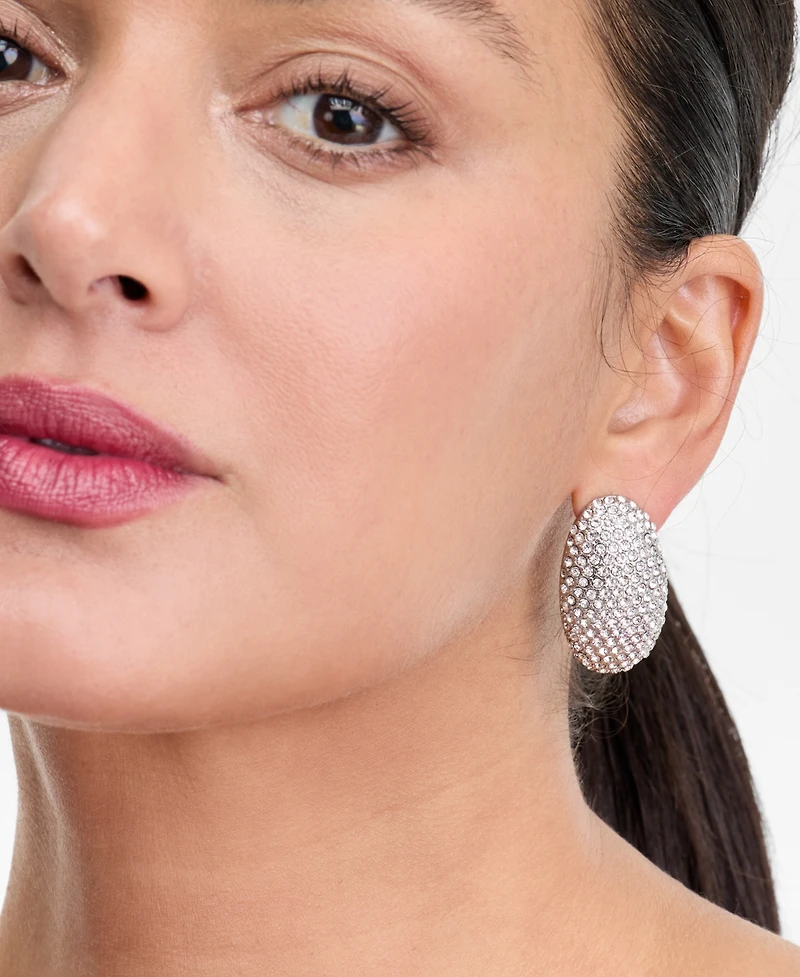 I.n.c. International Concepts Pave Oval Drop Earrings, Macy's Exclusive