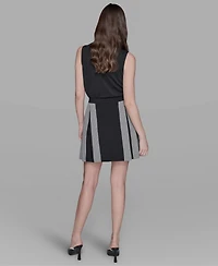 Karl Lagerfeld Paris Women's Gingham Pleated Skirt