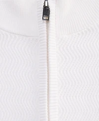 Alfani Men's Long Sleeve Zip-Front Zig-Zag Textured Sweater, Macy's Exclusive