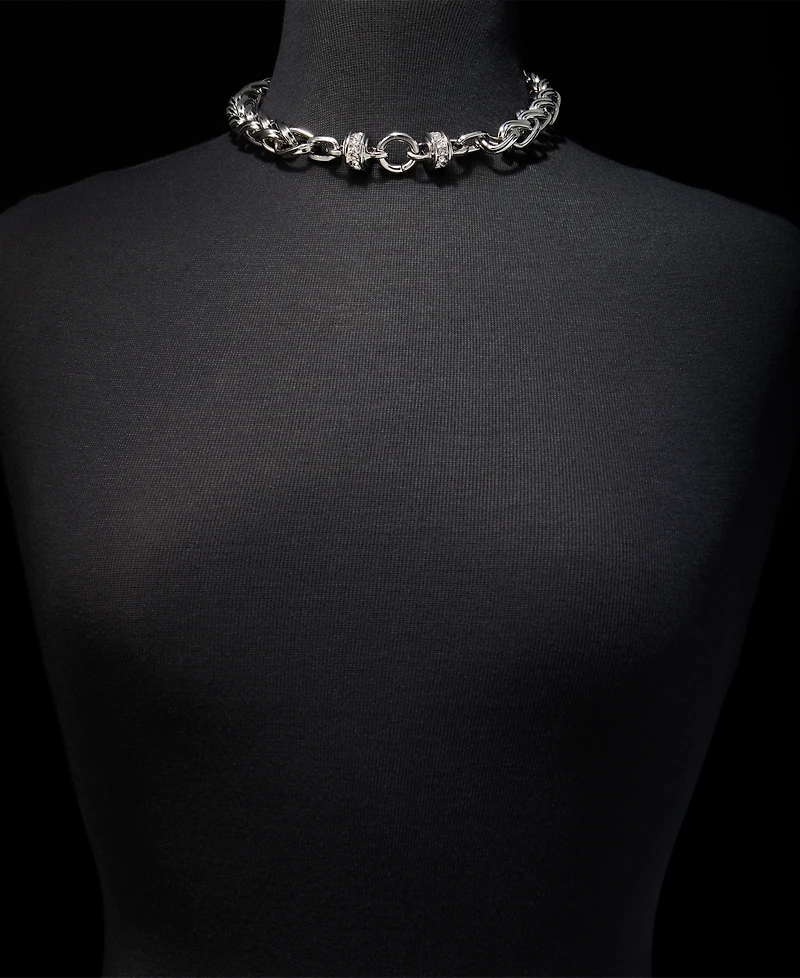 I.n.c. International Concepts Crystal Chain Link Collar Necklace, 15-1/2" + 3" extender, Macy's Exclusive