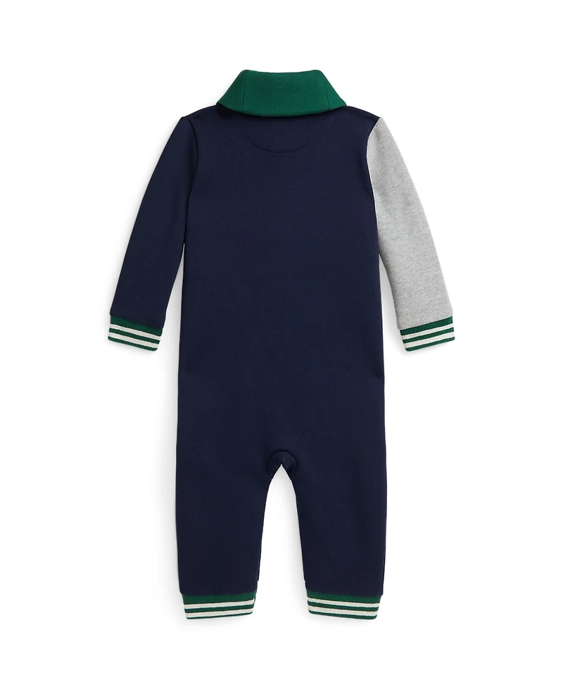 Polo Ralph Lauren Baby Boys Color Blocked Fleece Coverall