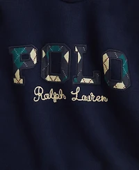 Polo Ralph Lauren Baby Girls 2-Piece Argyle-Logo Fleece Sweatshirt and Pants Set