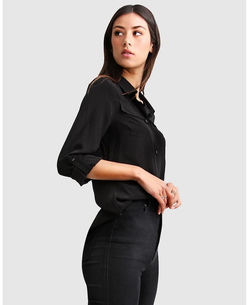 Belle & Bloom Women's Eclipse Rolled Sleeve Blouse
