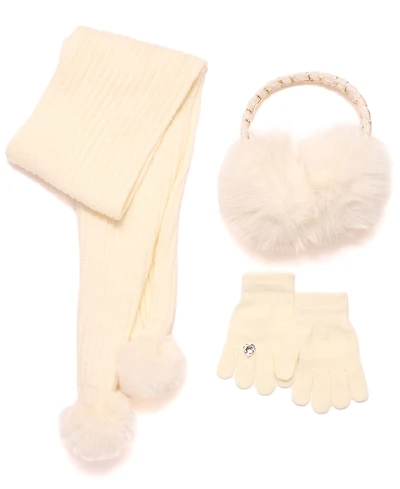 InMocean Big Girls 3-Piece Earmuffs, Gloves, and Scarf Set