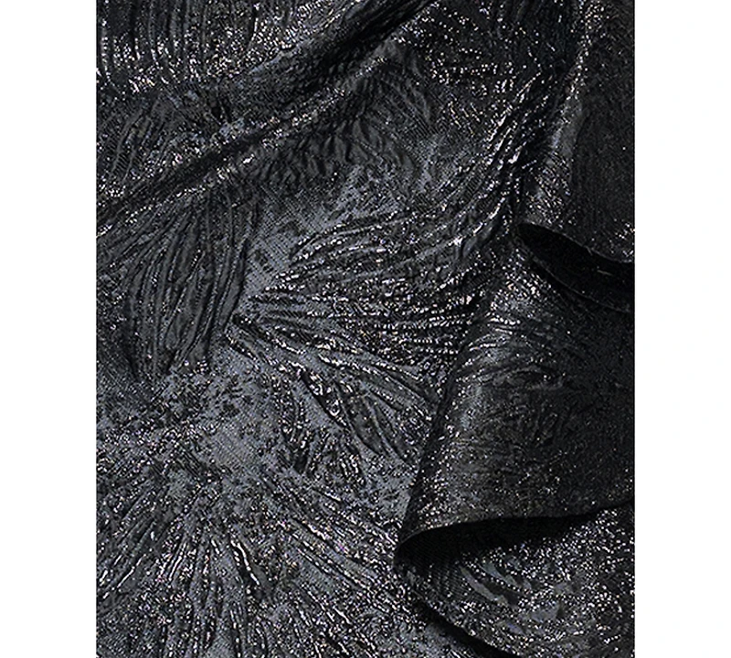 Xscape Women's Brocade Off-The-Shoulder Ruffled Long Dress