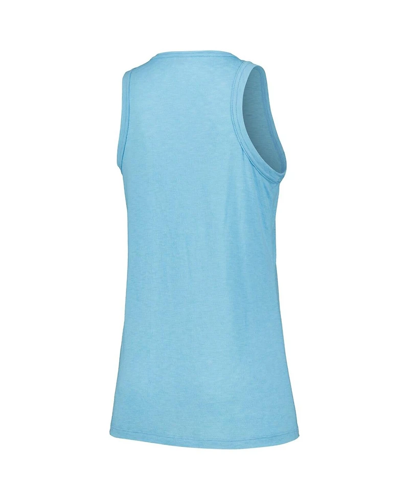 Soft as a Grape Women's Powder Blue Toronto Jays Gauze High Neck Tank Top