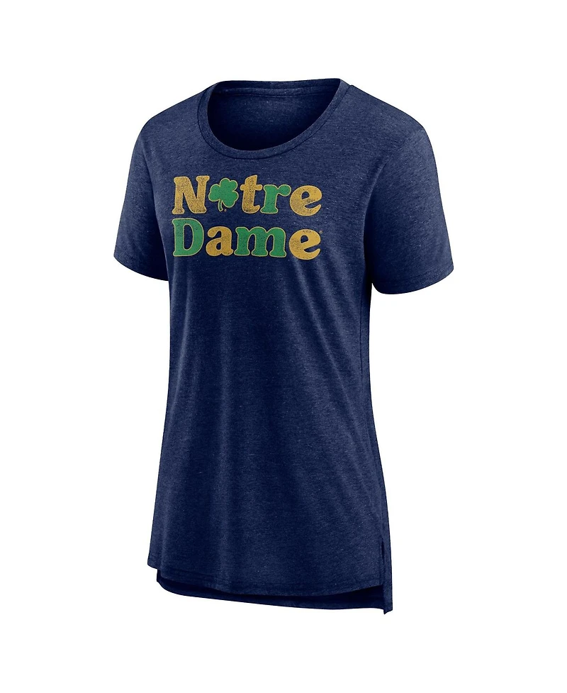 Fanatics Mto Label Women's Navy Notre Dame Fighting Irish Breakneck Speed T-Shirt