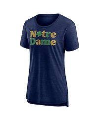 Fanatics Mto Label Women's Navy Notre Dame Fighting Irish Breakneck Speed T-Shirt
