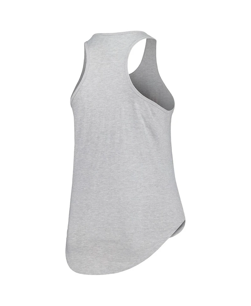 Profile Women's Heather Gray Oklahoma Sooners Arch Logo Racerback Scoop Neck Tank Top