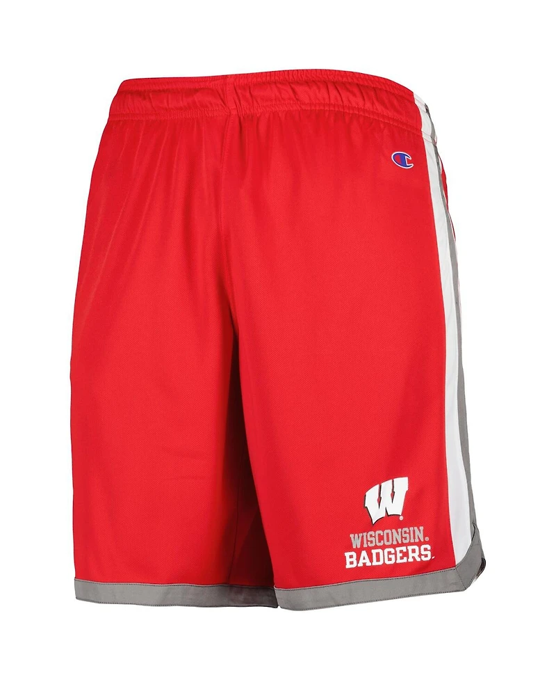 Champion Men's Red Wisconsin Badgers Basketball Shorts