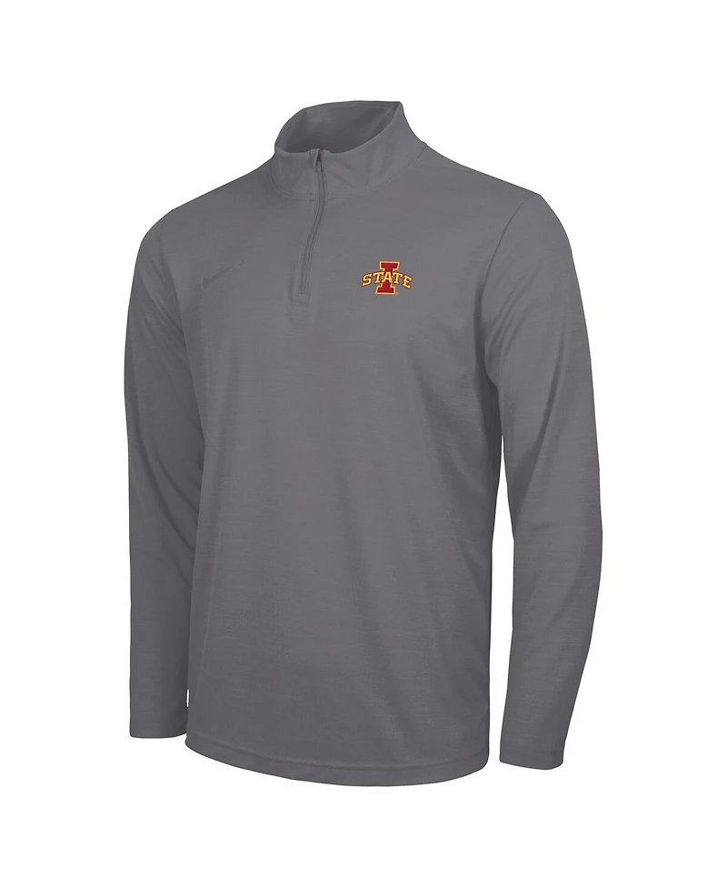 Nike Men's Gray Iowa State Cyclones Intensity Performance Quarter-Zip Pullover Sweatshirt
