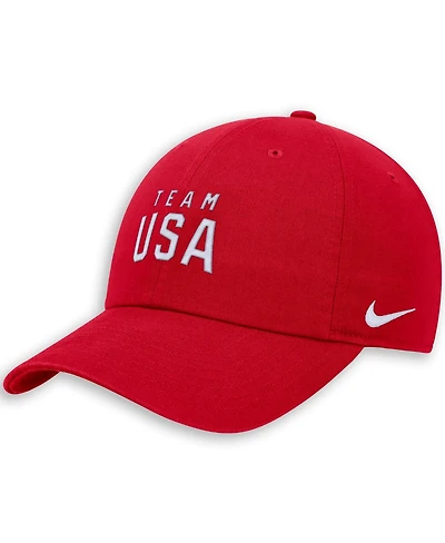 Nike Big Boys and Girls Red Team Usa Club Adjustable Hat