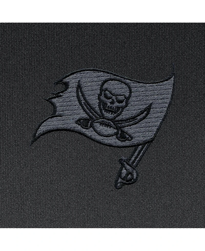 Antigua Men's Charcoal Tampa Bay Buccaneers Tonal Logo Tribute Quarter-Zip Pullover Sweatshirt