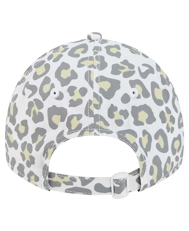 New Era Big Girls White Las Vegas Raiders Active Leopard 9TWENTY Adjustable Hat