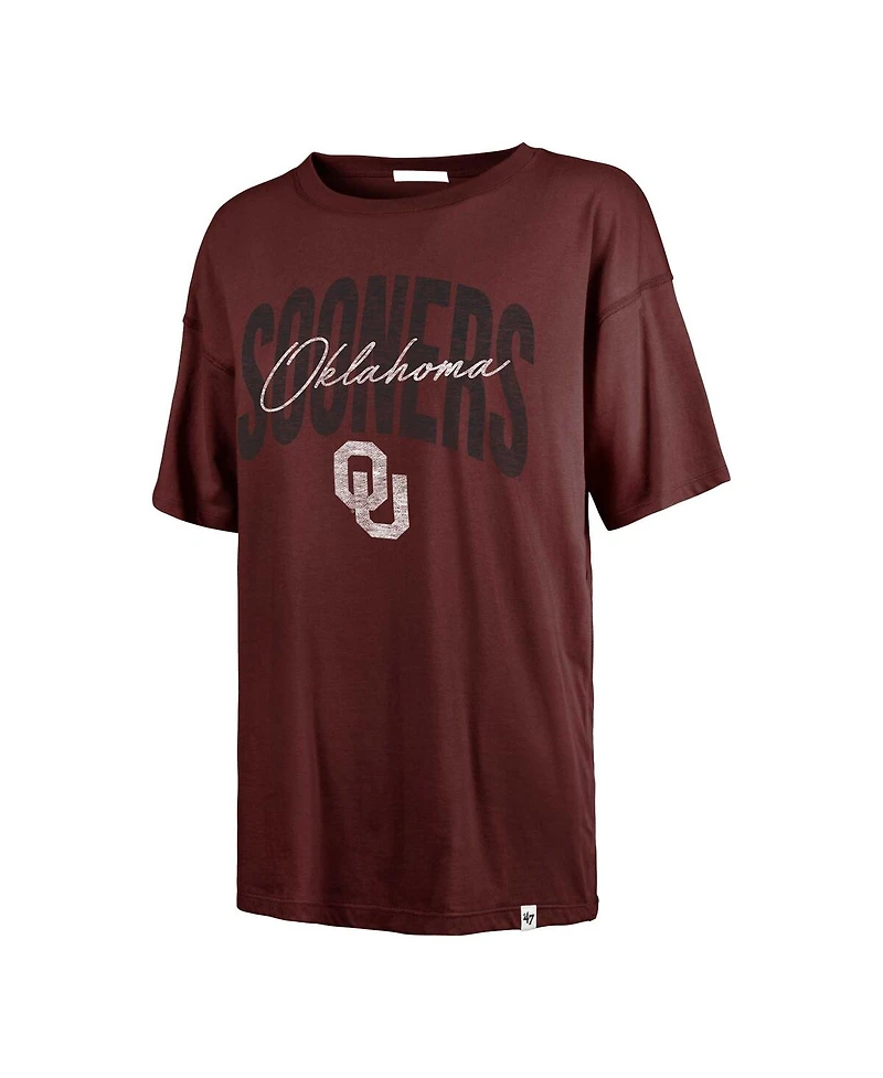 '47 Brand Women's Crimson Oklahoma Sooners Muse Sadie T-Shirt