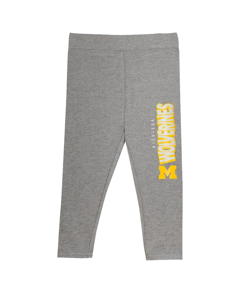 Outerstuff Baby Boys and Girls Navy Michigan Wolverines Clubhouse Pullover Hoodie Legging Set
