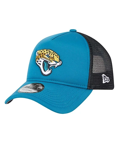 New Era Big Boys and Girls Teal Jacksonville Jaguars A-Frame 9FORTY Trucker Adjustable Hat