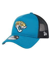 New Era Big Boys and Girls Teal Jacksonville Jaguars A-Frame 9FORTY Trucker Adjustable Hat
