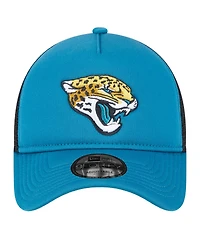 New Era Big Boys and Girls Teal Jacksonville Jaguars A-Frame 9FORTY Trucker Adjustable Hat