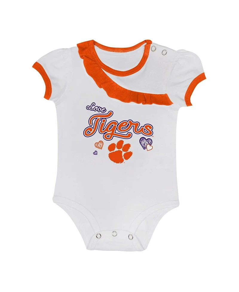 Outerstuff Baby Boys and Girls 2-Piece Clemson Tigers Love My Team Bodysuit Skirt Set