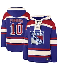 '47 Brand Men's Artemi Panarin Royal New York Rangers Big Tall Lace-up Pullover Hoodie