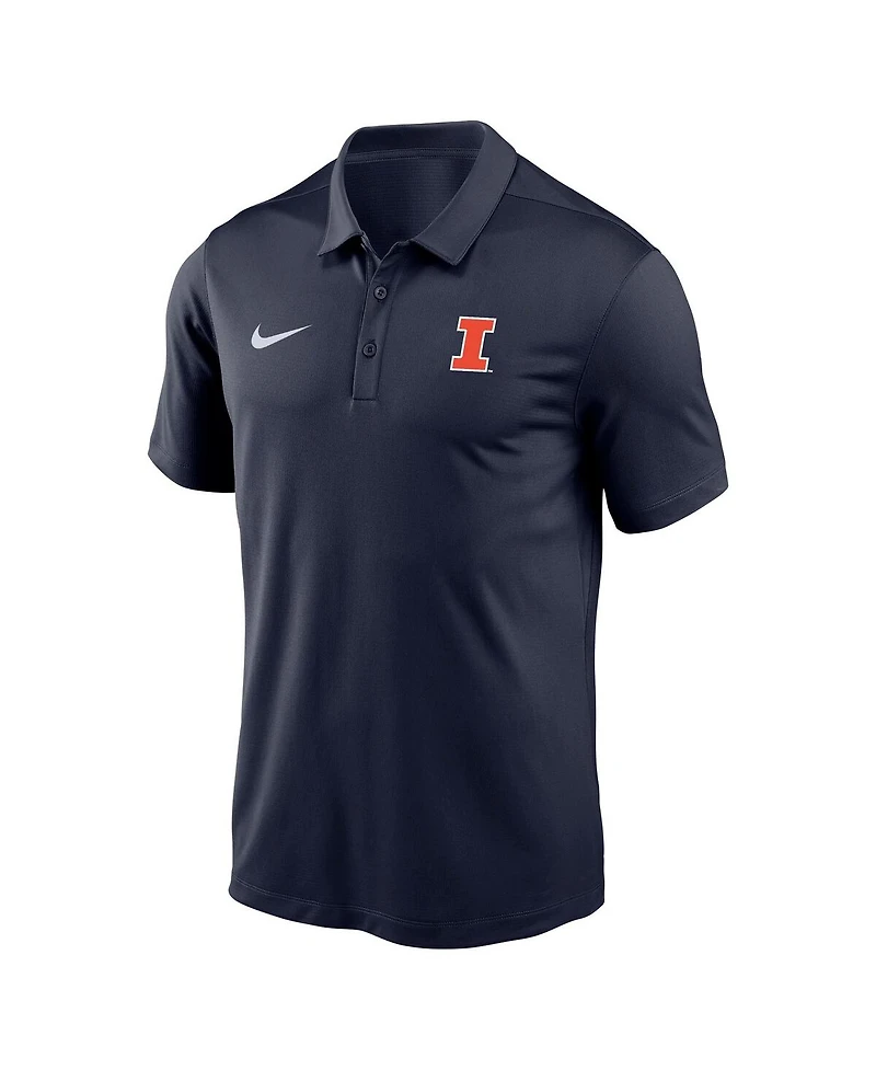 Nike Men's Navy Illinois Fighting Illini Victory Solid Performance Polo Shirt