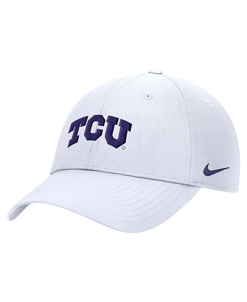 Nike Men's White Tcu Horned Frogs 2025 On-Field Club Performance Adjustable Hat
