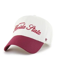 '47 Brand Men's White Florida State Seminoles Contemporary Basics Foundation Clean Up Adjustable Hat