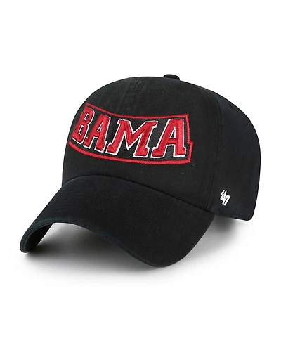 '47 Brand Men's Black Alabama Crimson Tide Clean Up Adjustable Hat