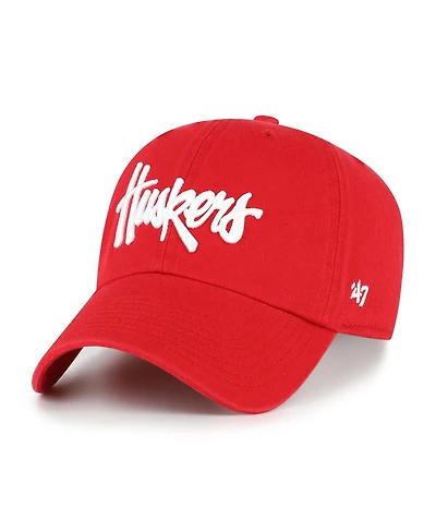 '47 Brand Men's Red Nebraska Huskers Clean Up Adjustable Hat