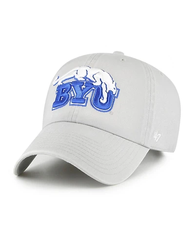 '47 Brand Men's Gray Byu Cougars Vault Clean Up Adjustable Hat