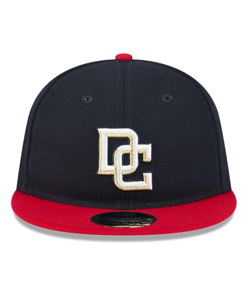 New Era Men's Navy/Red Washington Nationals Baseball Hall of Fame Retro Crown 9FIFTY Adjustable Hat