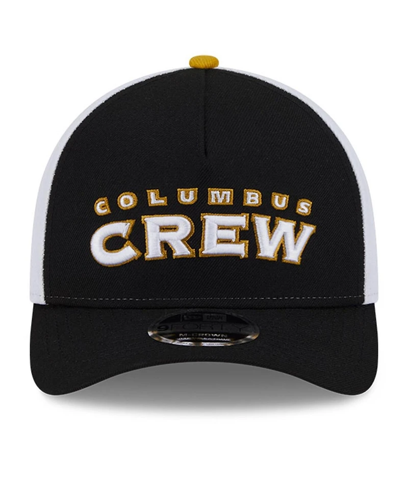 New Era Men's Black/White Columbus Crew 2025 Jersey Hook 9FORTY M-Crown Adjustable Hat