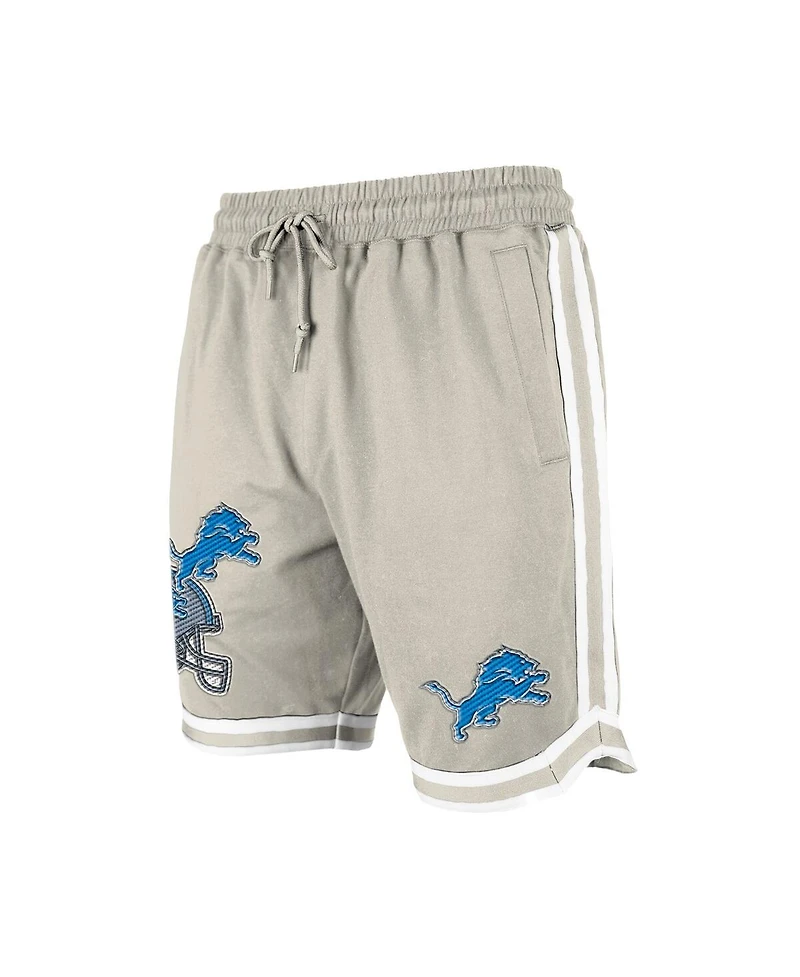 New Era Men's Light Beige Detroit Lions Stone Multi Patch Shorts
