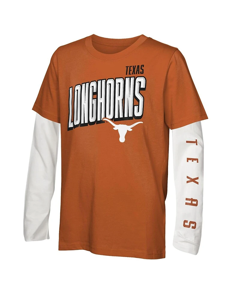 Outerstuff Big Boys and Girls Texas Longhorns The Mix T-Shirt Combo Set