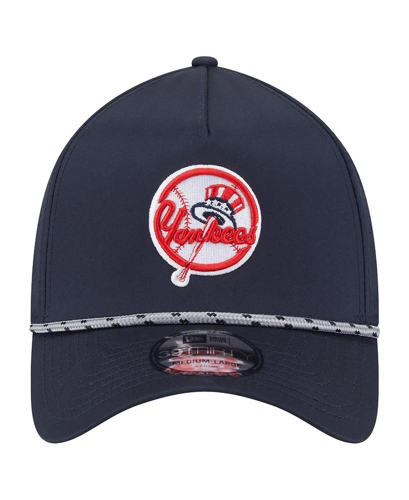 New Era Men's Navy York Yankees 39THIRTY A-Frame Perforated Flex Hat
