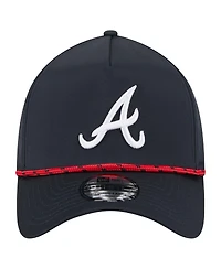New Era Men's Navy Atlanta Braves 39THIRTY A-Frame Perforated Flex Hat