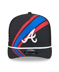 New Era Men's Black Atlanta Braves 2025 Mlb Speedway Classic Fashion Pack A-Frame 9FIFTY Snapback Hat
