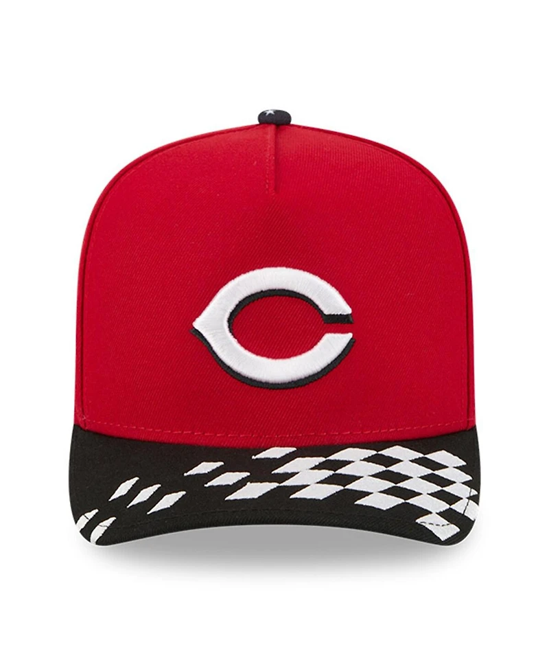 New Era Men's Red/Black Cincinnati Reds 2025 Mlb Speedway Classic A-Frame 59FIFTY Fitted Hat