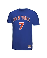 Mitchell & Ness Men's Carmelo Anthony Royal New York Knicks Hardwood Classics Retro Name Number T-Shirt