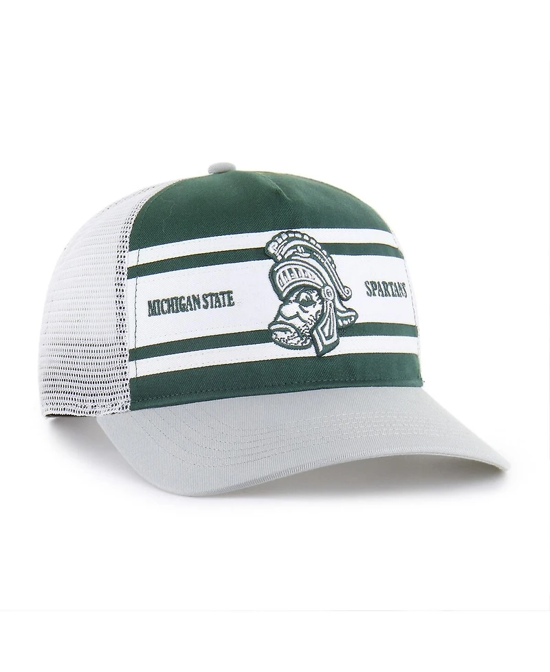 '47 Brand Big Boys and Girls Green/Gray Michigan State Spartans Super Stripe Hitch Adjustable Trucker Hat