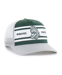 '47 Brand Big Boys and Girls Green/Gray Michigan State Spartans Super Stripe Hitch Adjustable Trucker Hat