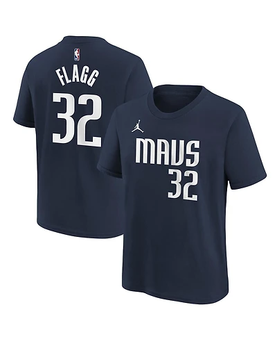 Jordan Big Boys and Girls Cooper Flagg Navy Dallas Mavericks 2025 Nba Draft Statement Name Number T-Shirt