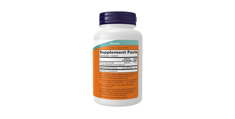 Now Foods Coral Calcium ,1000 mg ,100 Vcaps